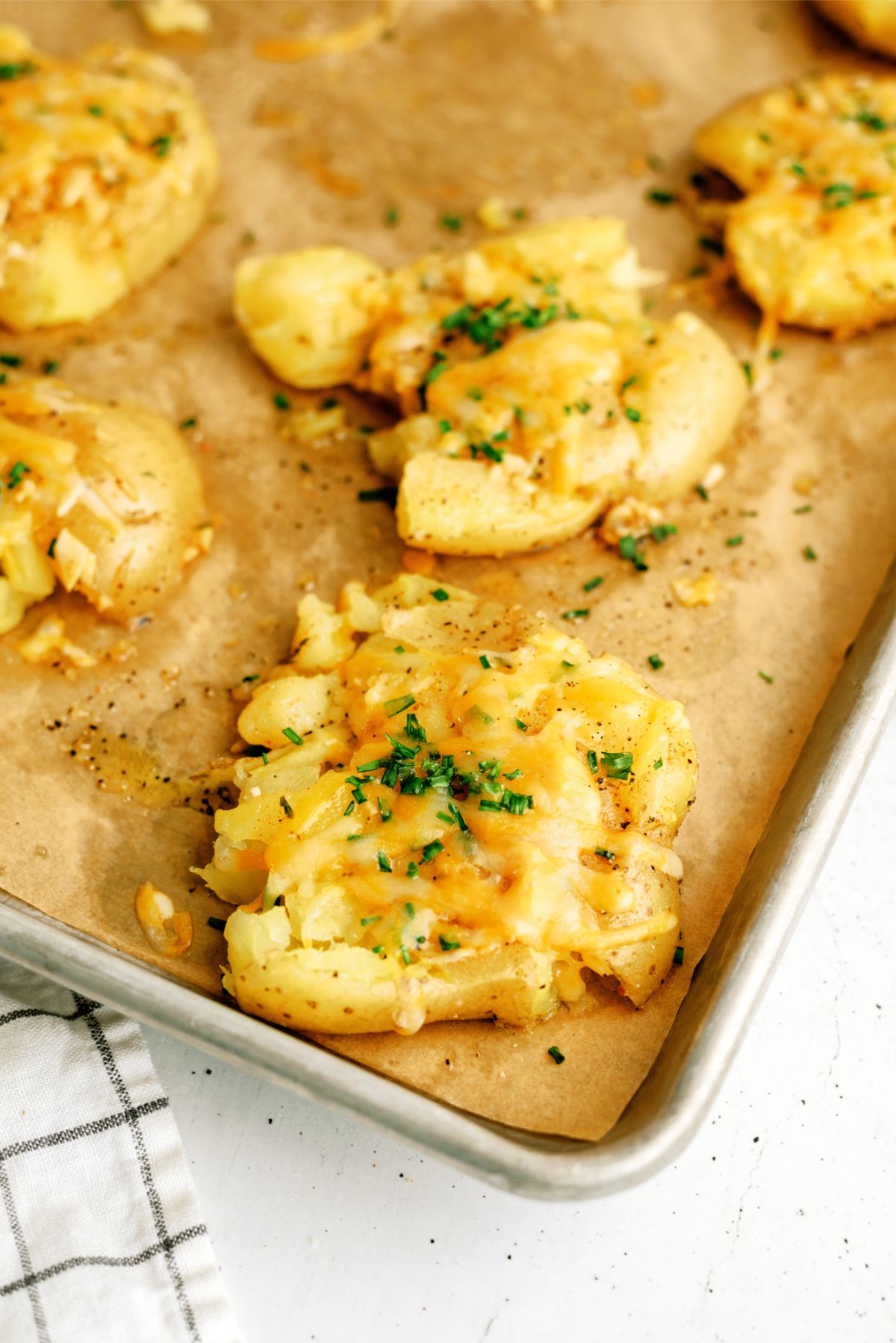 Smashed Cheesy Potatoes Recipe