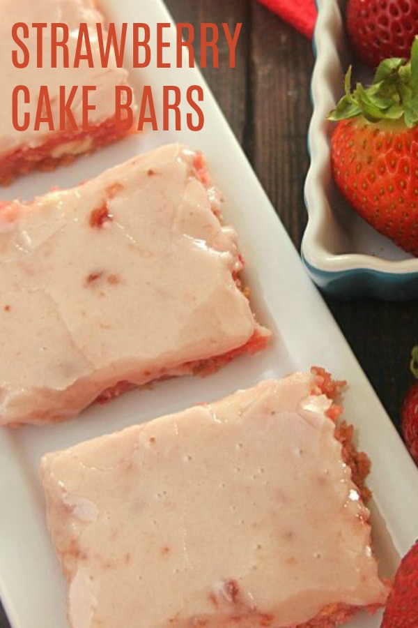 strawberry cake bars from Six Sisters' Stuff