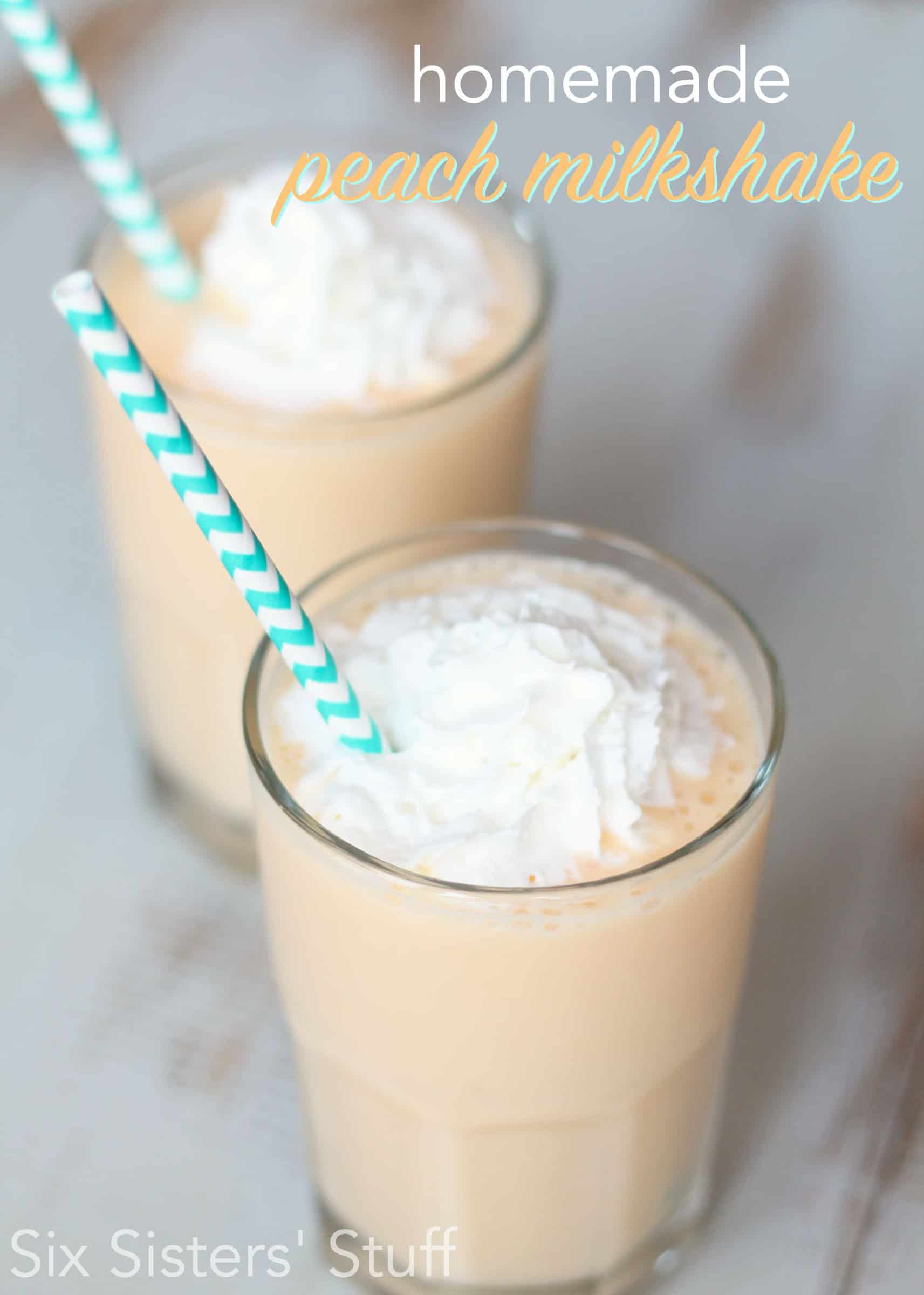 Homemade Fresh Peach Milkshake Recipe