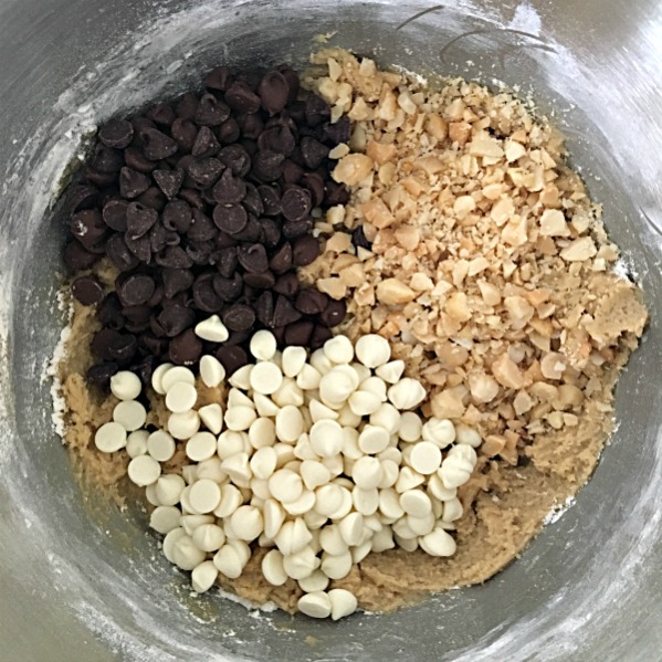 how to make blonde brownies - ingredients in bowl