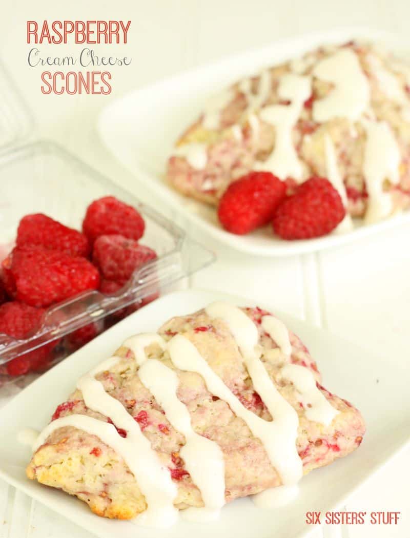 Raspberry Cream Cheese Scones