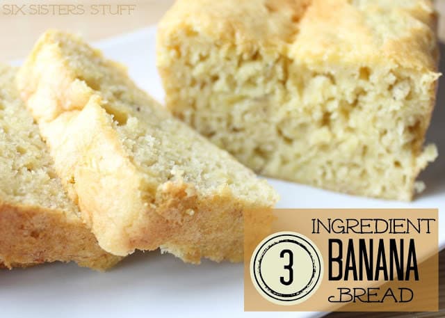 3 ingredient banana bread