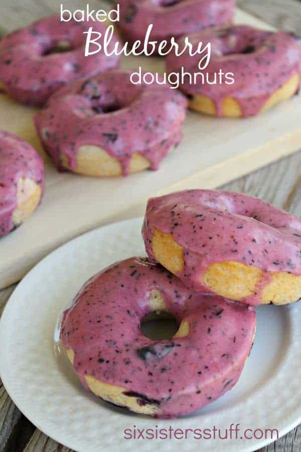 Baked Blueberry Doughnuts