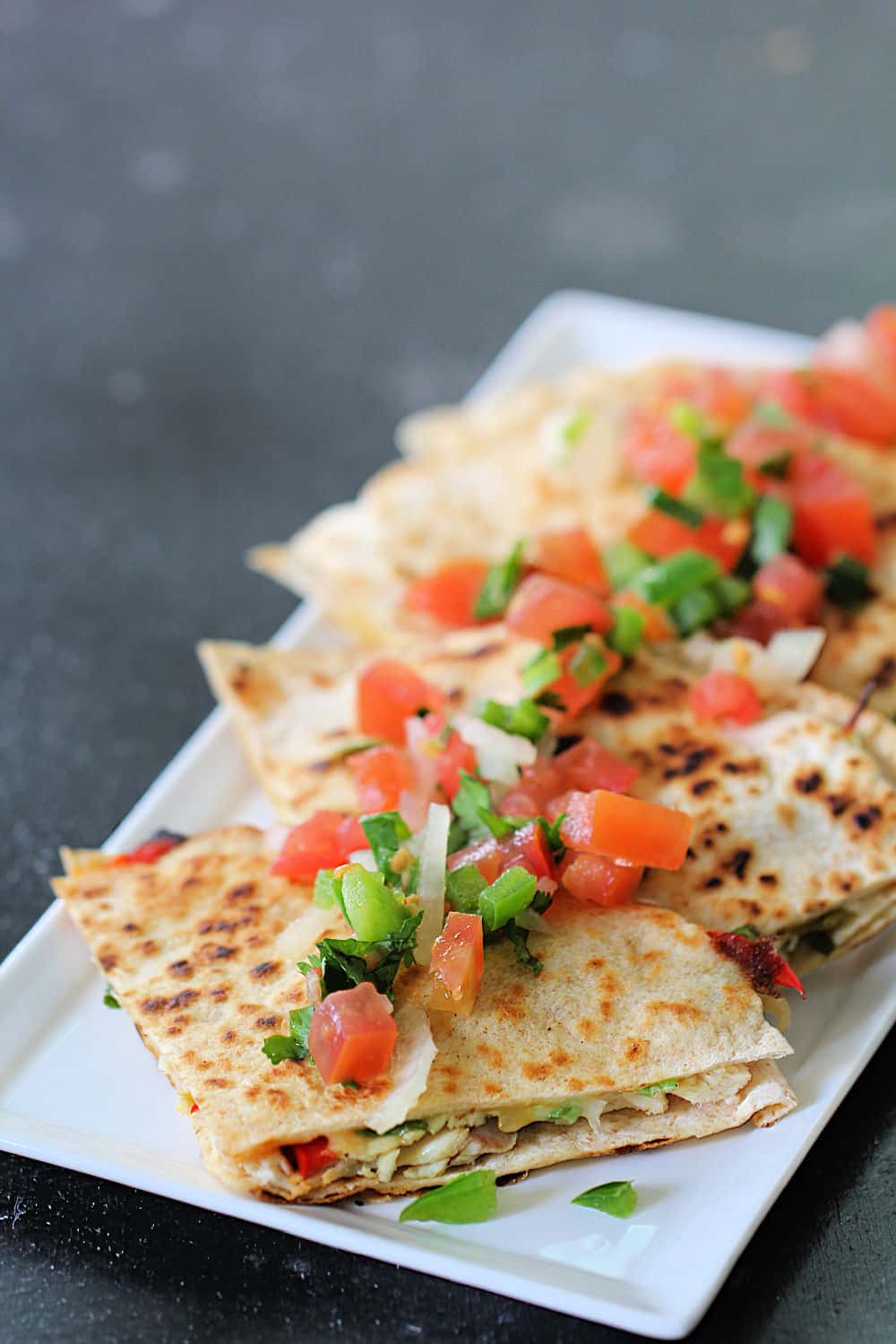 Green Chile and Chicken Quesadillas Recipe