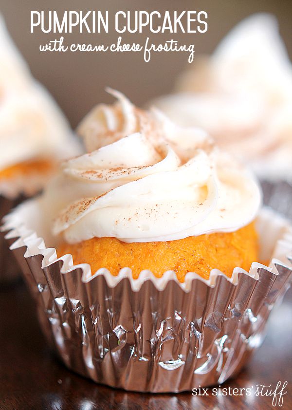 Pumpkin Cupcakes with Cream Cheese Frosting Recipe