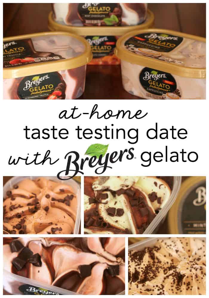 at-home taste testing date with breyers gelato indulgences