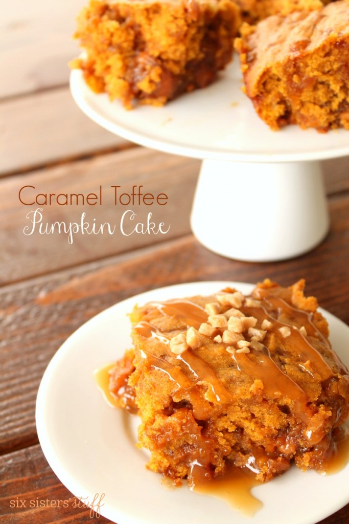 Caramel Toffee Pumpkin Cake Recipe