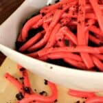 Jello Worms in Oreo Dirt