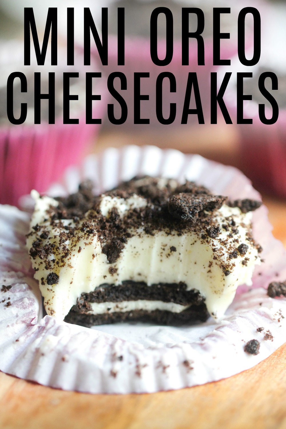 No Bake Mini Oreo Cheesecakes