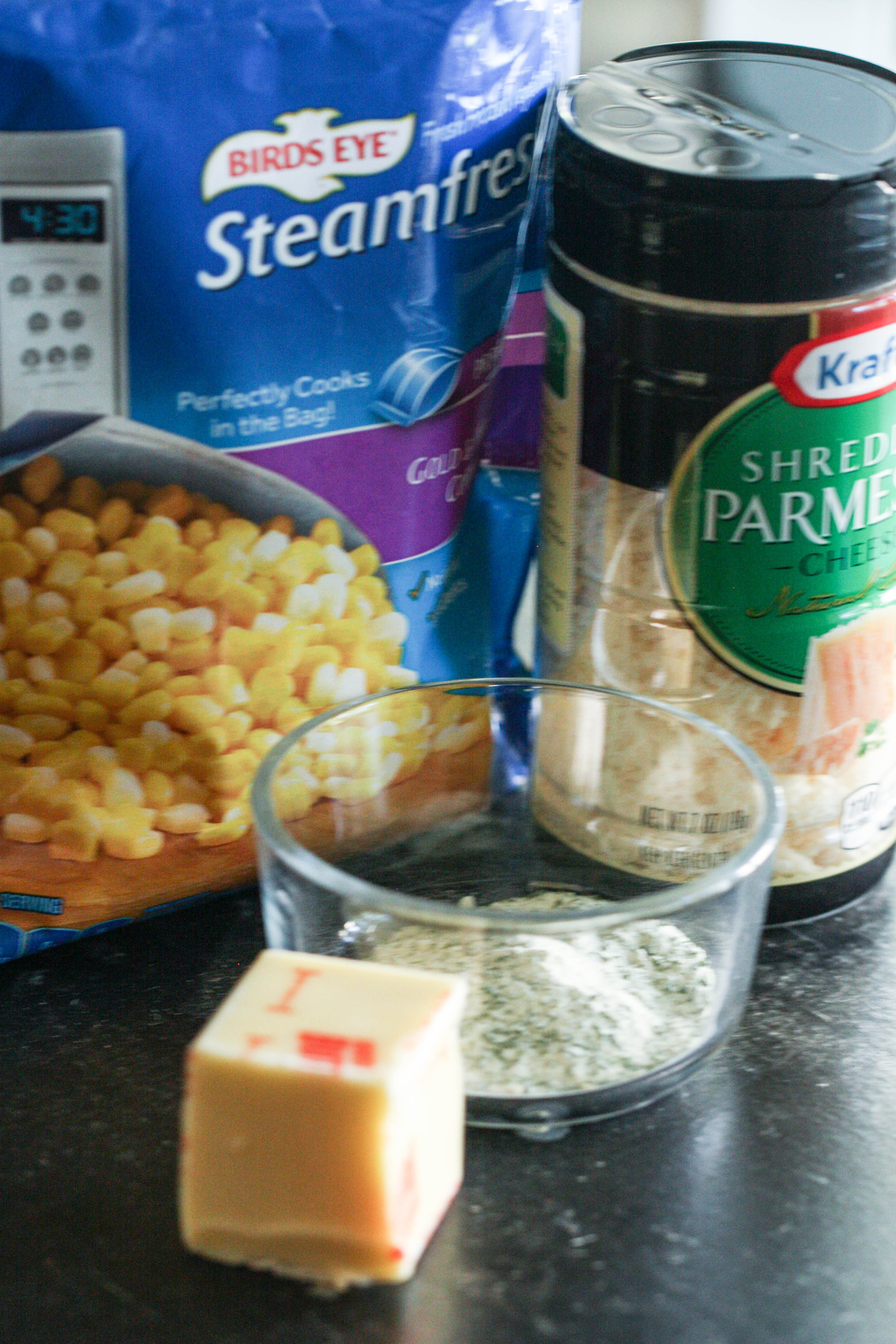 Ingredients for Parmesan Ranch Corn