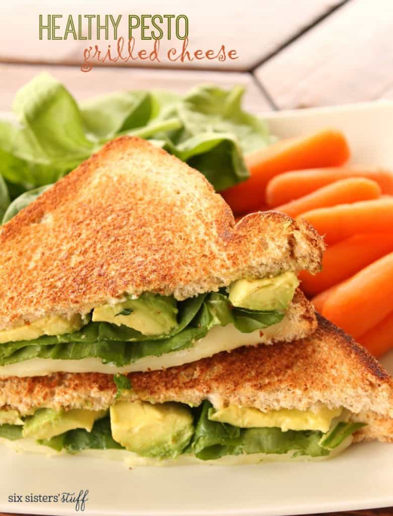 Healthy Pesto Grilled Cheese