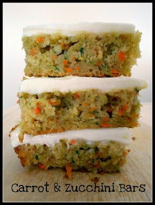 Carrot and Zucchini Bars with Lemon Cream Cheese Frosting