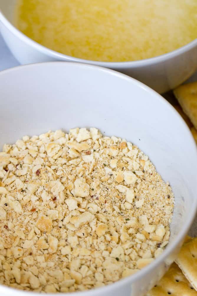 Cracker Crumbs in a bowl