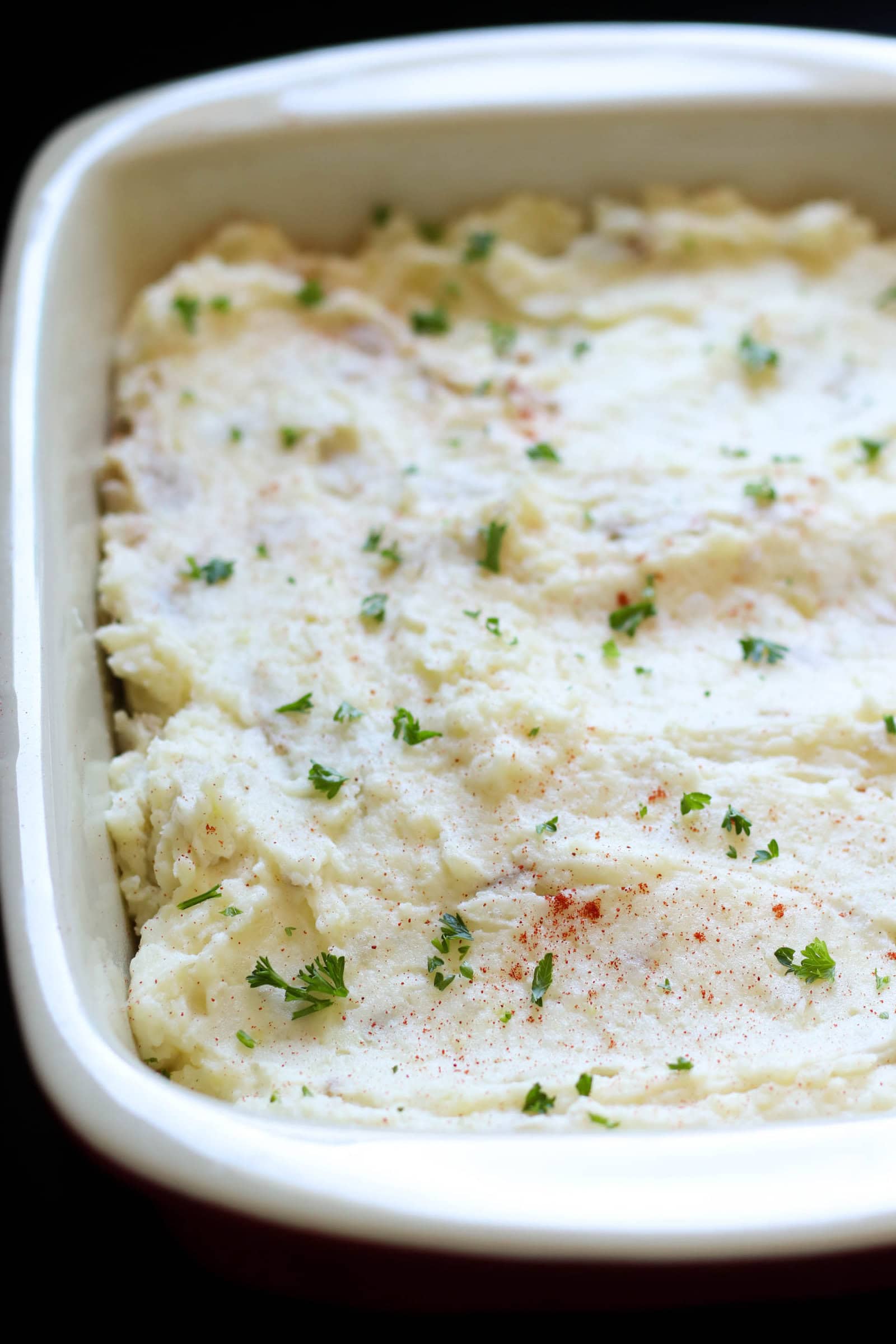 Mashed potatoes in pan