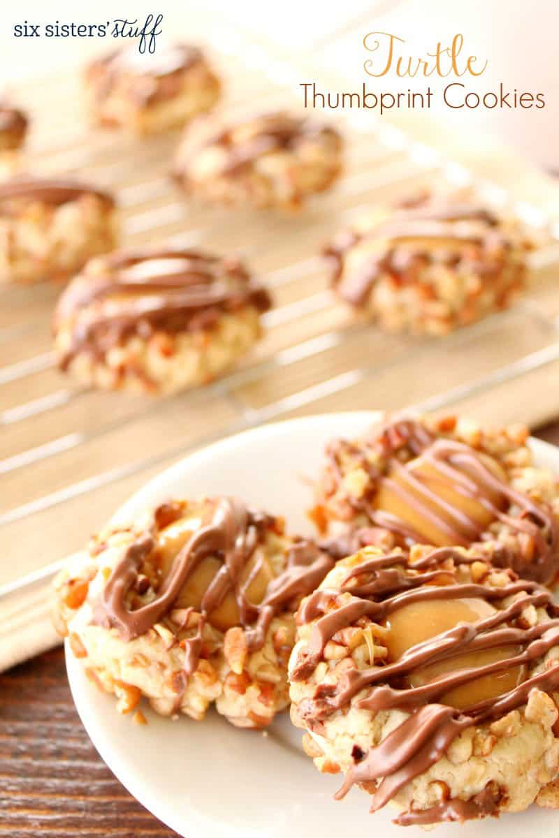 Turtle Thumbprint Cookies