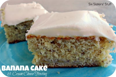 Banana Cake and Fluffy Cream Cheese Frosting Recipe