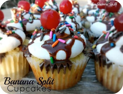 Banana Split Cupcakes