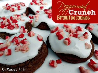 peppermint crunch brownie cookies recipe