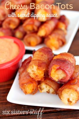 Cheesy Bacon Tots with Secret Dipping Sauce