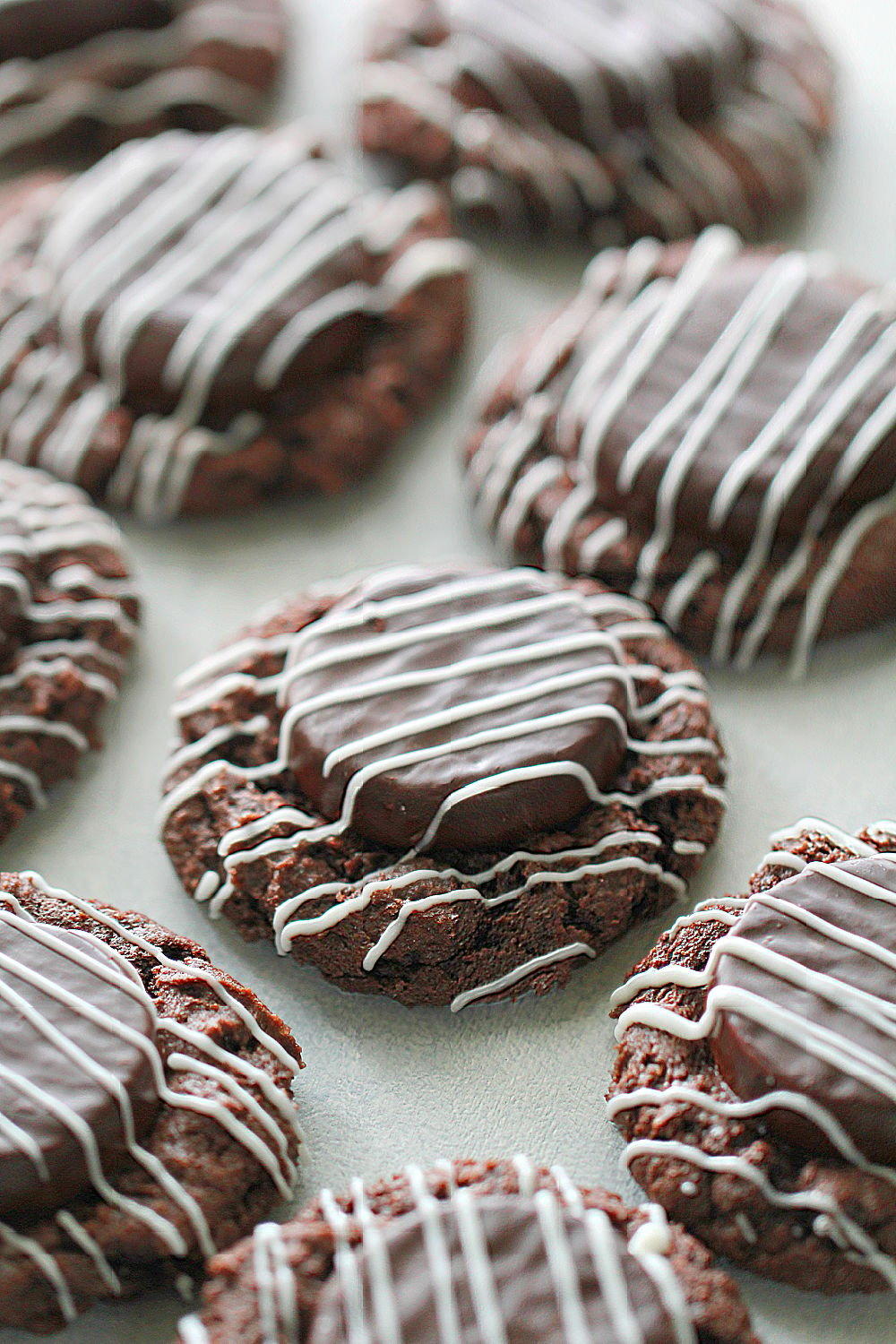 Mint Chocolate Thumbprint Cookies Recipe