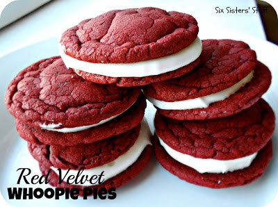 Red Velvet Whoopie Pie Sandwich Cookies
