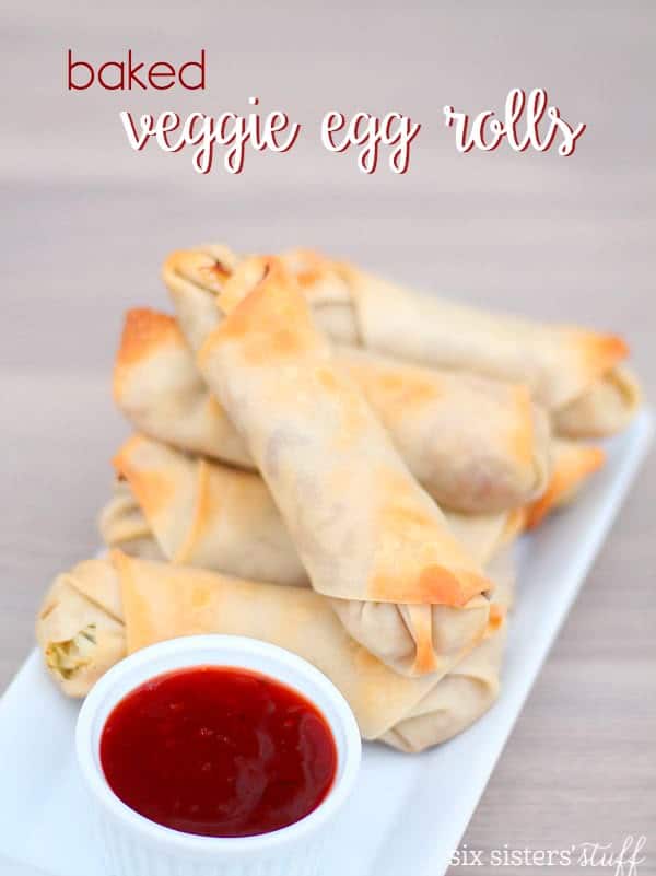 Baked Veggie Egg Rolls from SixSistersStuff.com