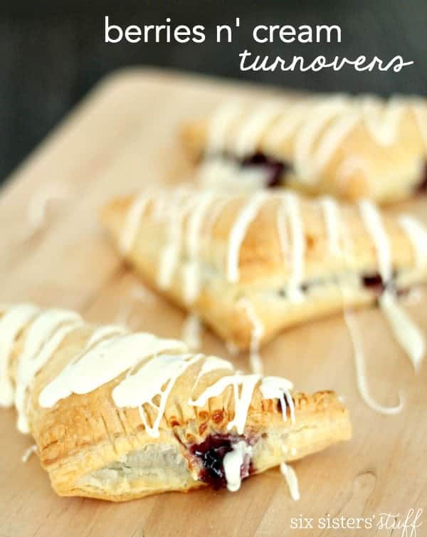 Lucky Leaf Berries n’ Cream Puff Pastry Turnovers