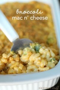 Broccoli Mac n' Cheese from SixSistersStuff.com