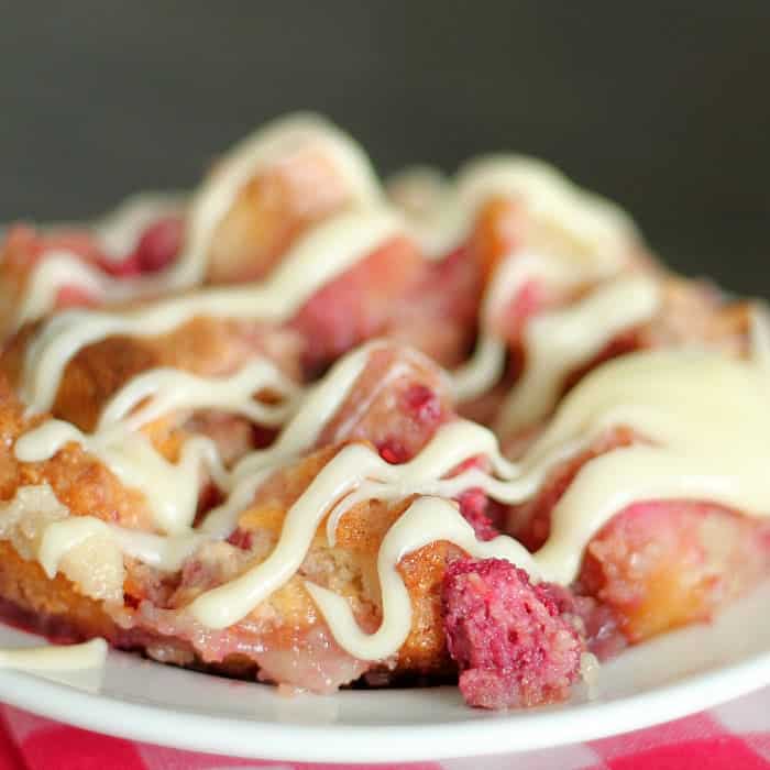 Kneaders Raspberry Bread Pudding