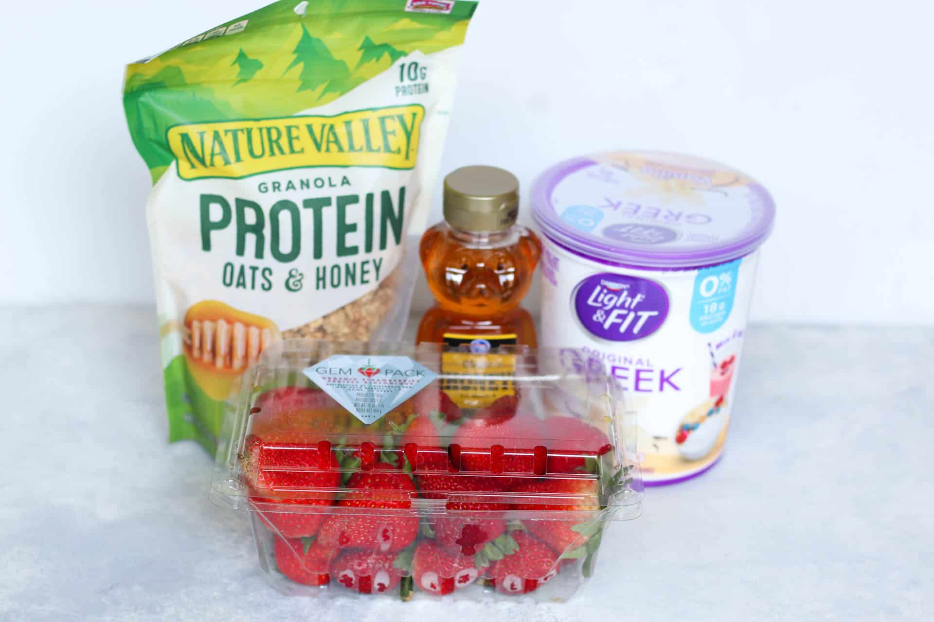 Ingredients for Strawberry Yogurt Granola Bark