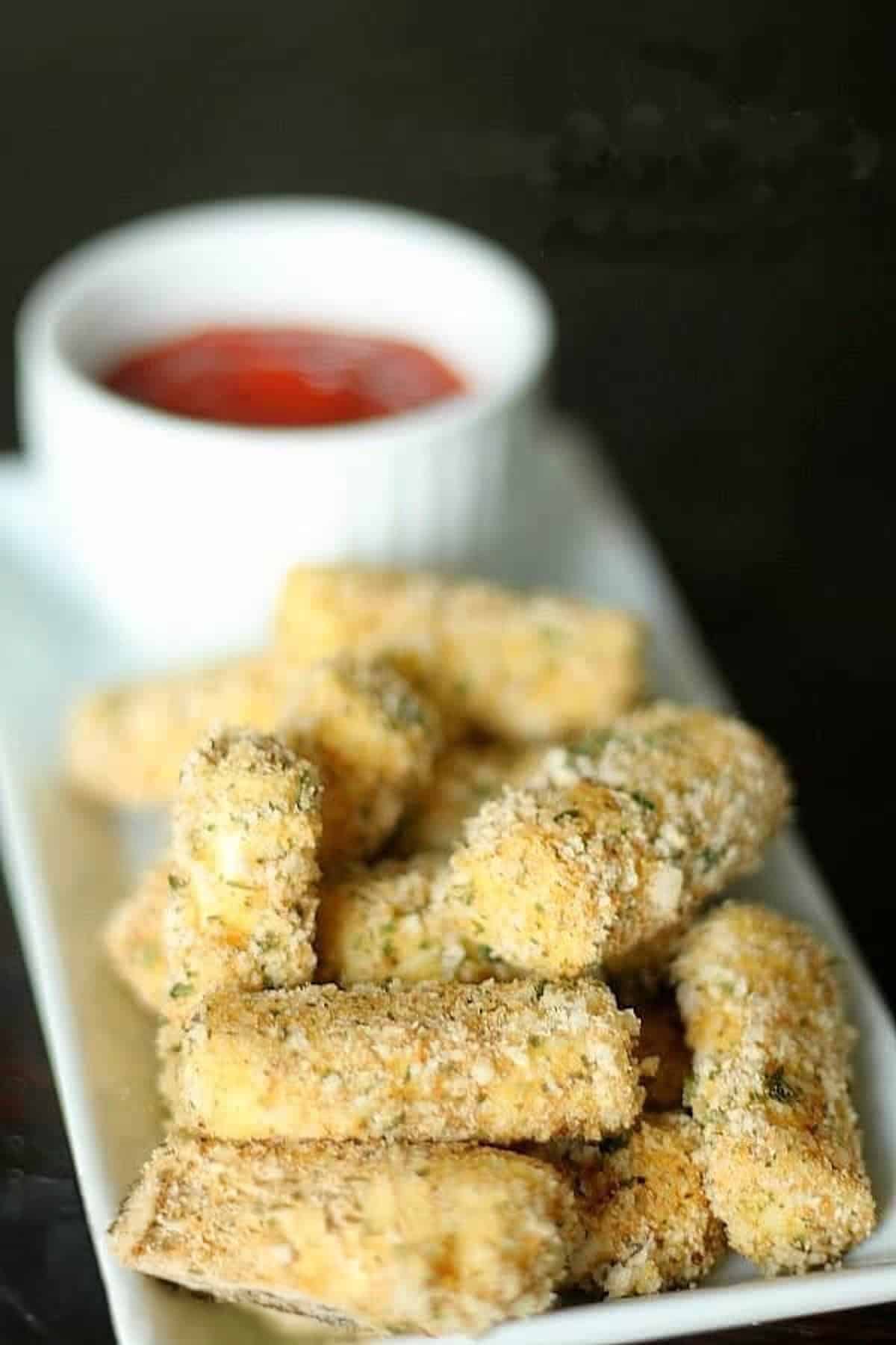 Baked Mozzarella Cheese Sticks