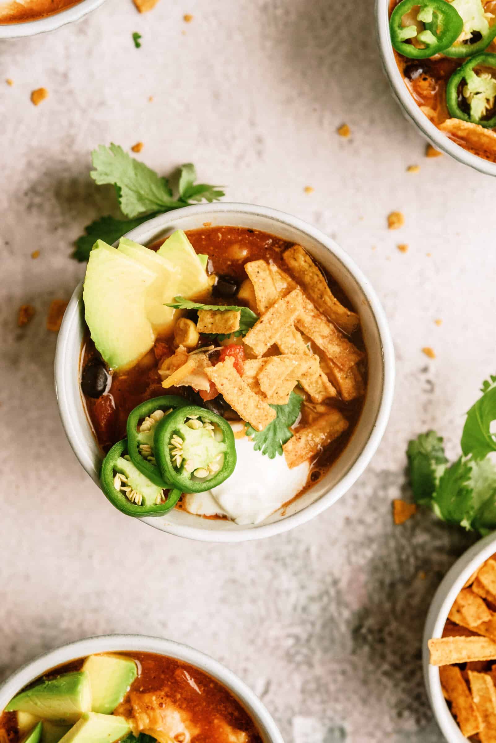 Recette de soupe au poulet et à la tortilla en sept boîtes