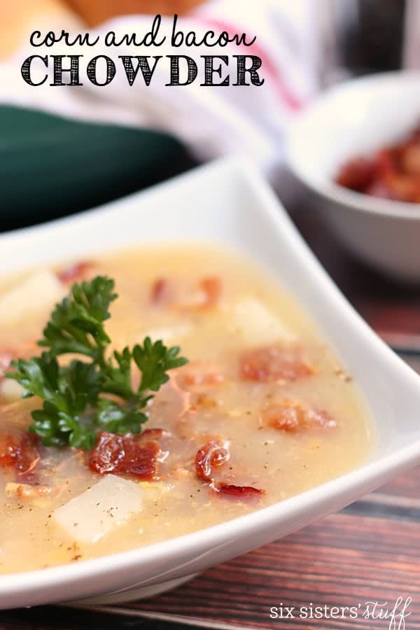 6 Ingredient Corn and Bacon Chowder Recipe