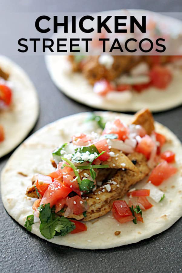 Six Sisters Chicken Street Tacos with title words