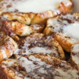 french bread cinnamon roll bake
