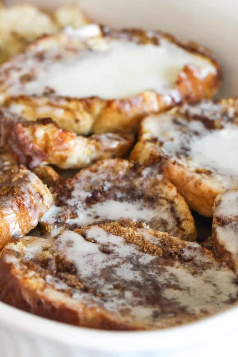 french bread cinnamon roll bake