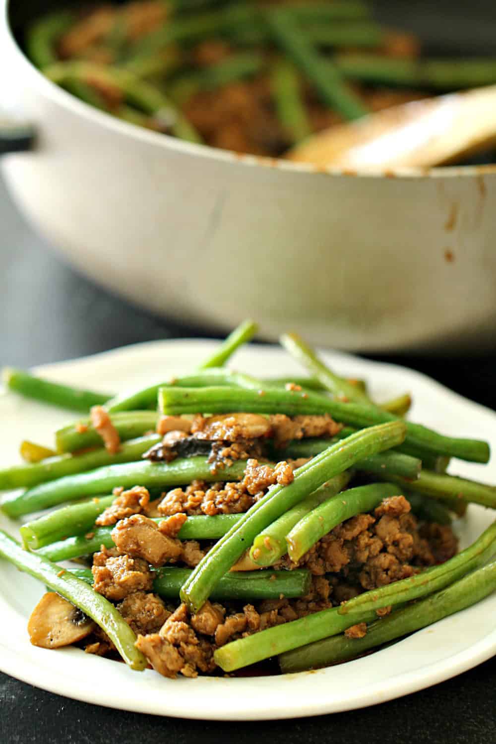 Chinese Ground Turkey and Green Bean Stir-Fry