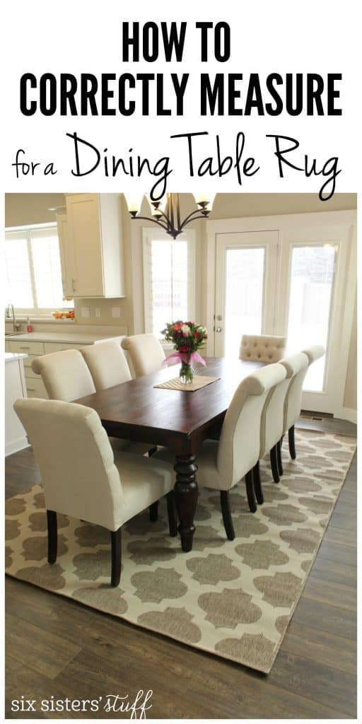 How To Correctly Measure for a Dining Room Table Rug