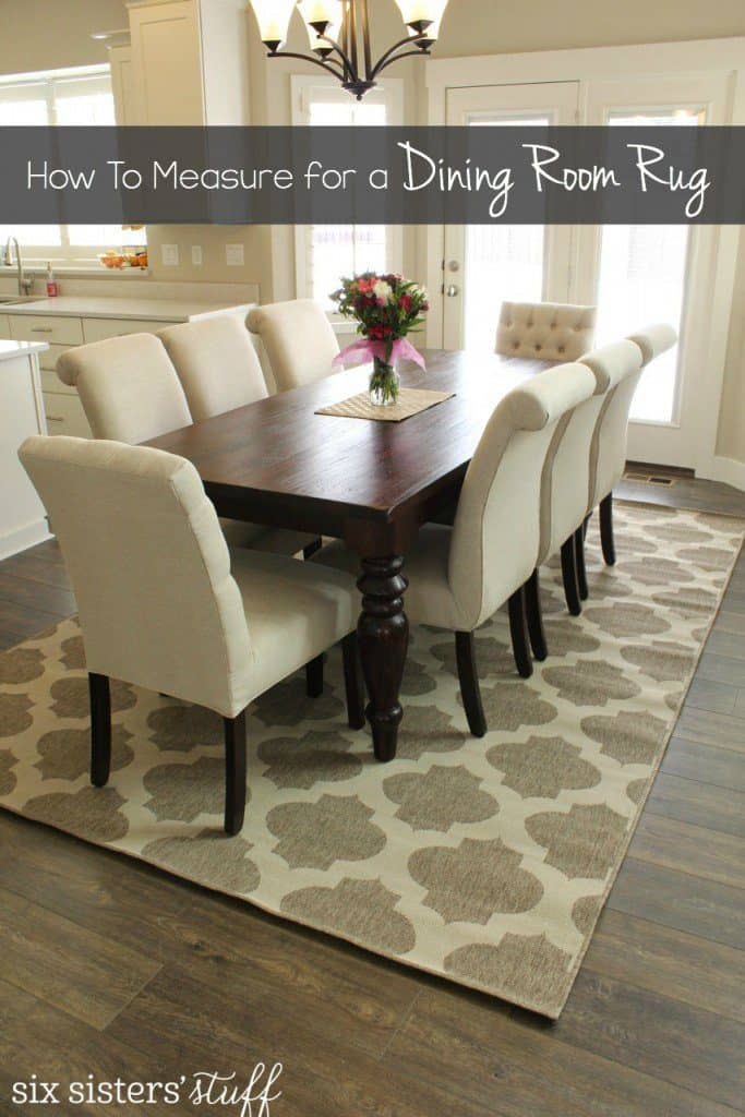 How To Correctly Measure For A Dining Room Rug Six Sisters