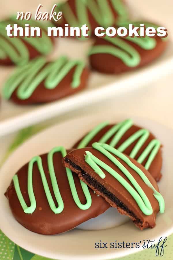 No Bake Thin Mint Cookies