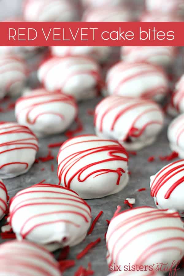 Red Velvet Cake Bites on SixSistersStuff