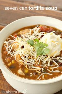 Seven Can Tortilla Soup on SixSistersStuff