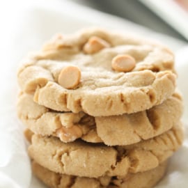 stack of peanut butter cookies