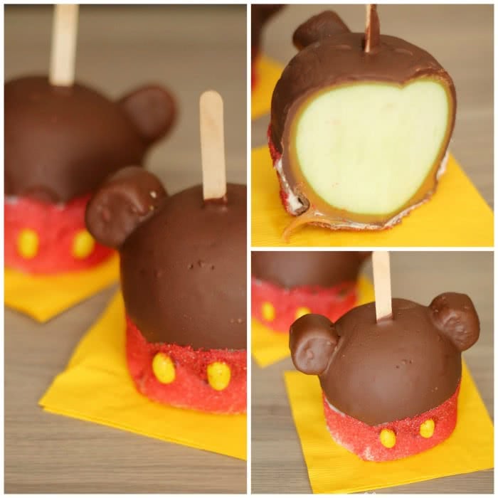 Mickey Mouse Caramel Apples from SixSistersStuff.com!