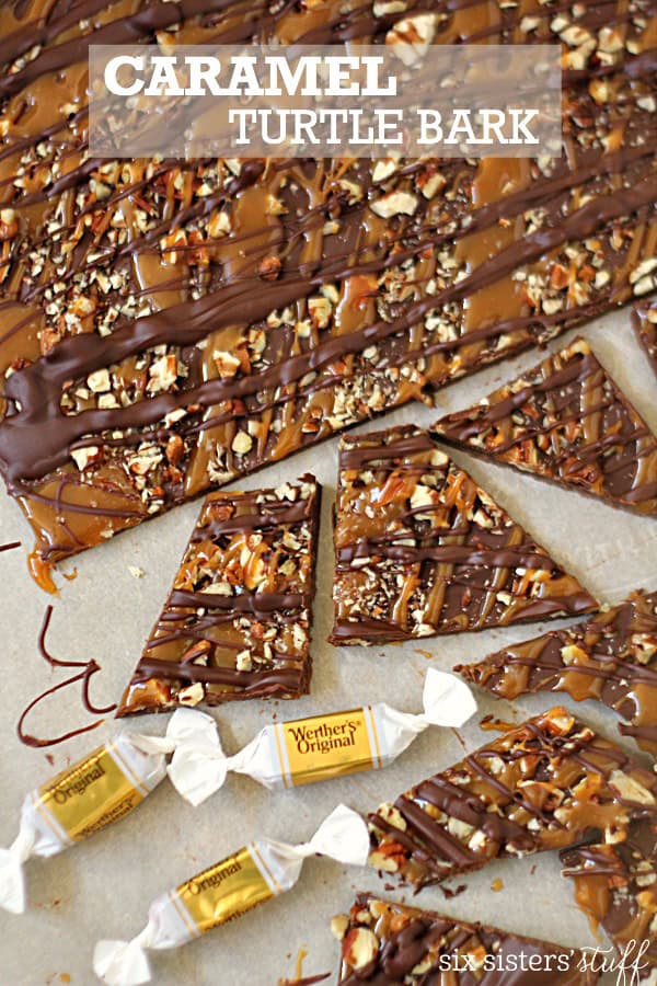 Gooey Caramel Turtle Bark Recipe