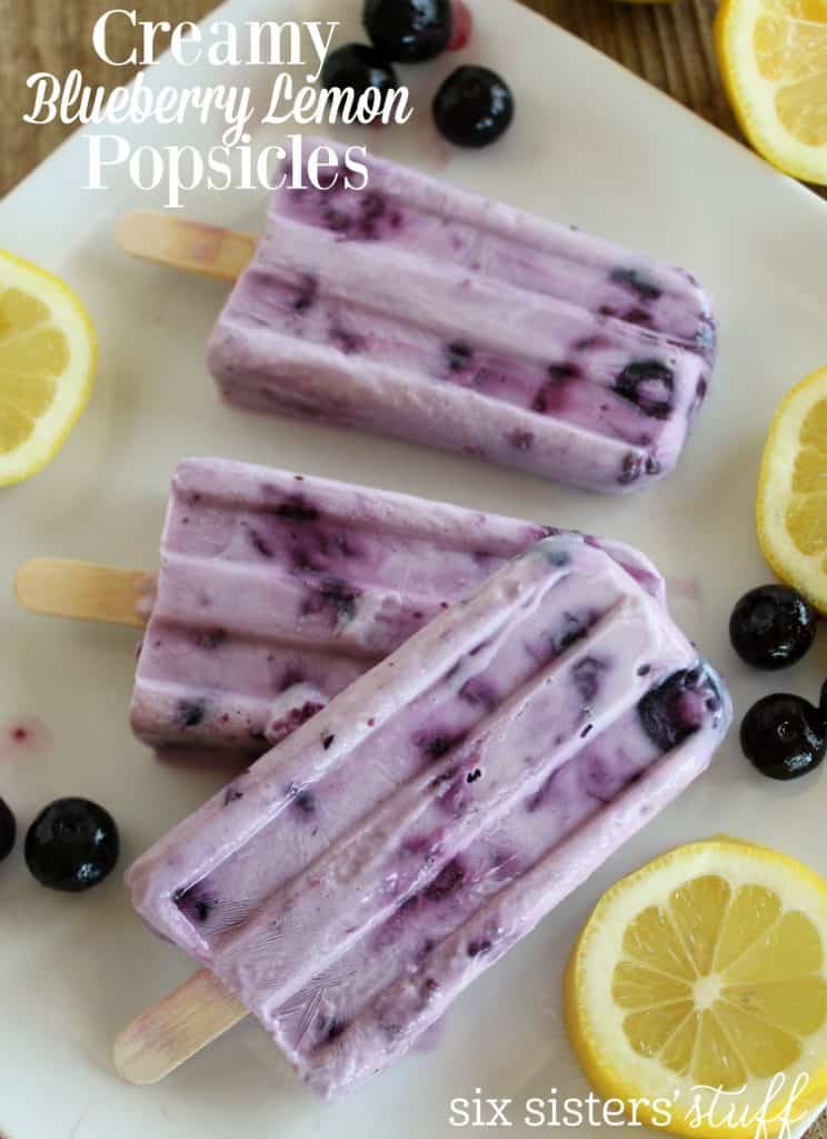 Creamy Blueberry Lemon Popsicles