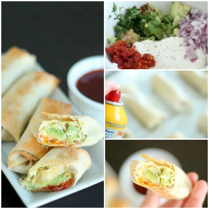 Delicious Baked Avocado Egg Rolls from SixSistersStuff.com!