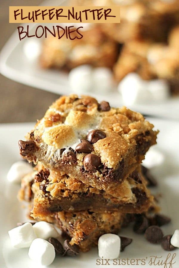 Fluffernutter Chocolate Chip Blondies Recipe