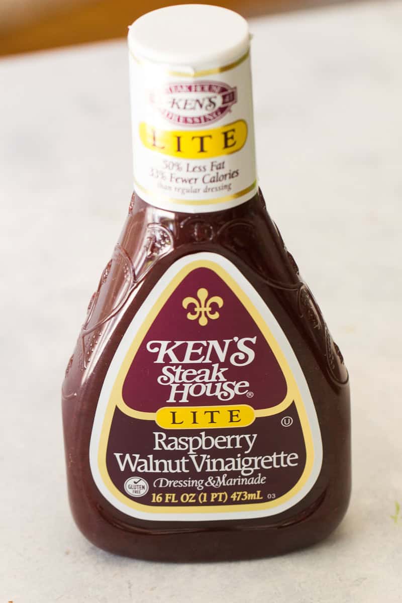 bottle of raspberry vinaigrette salad dressing