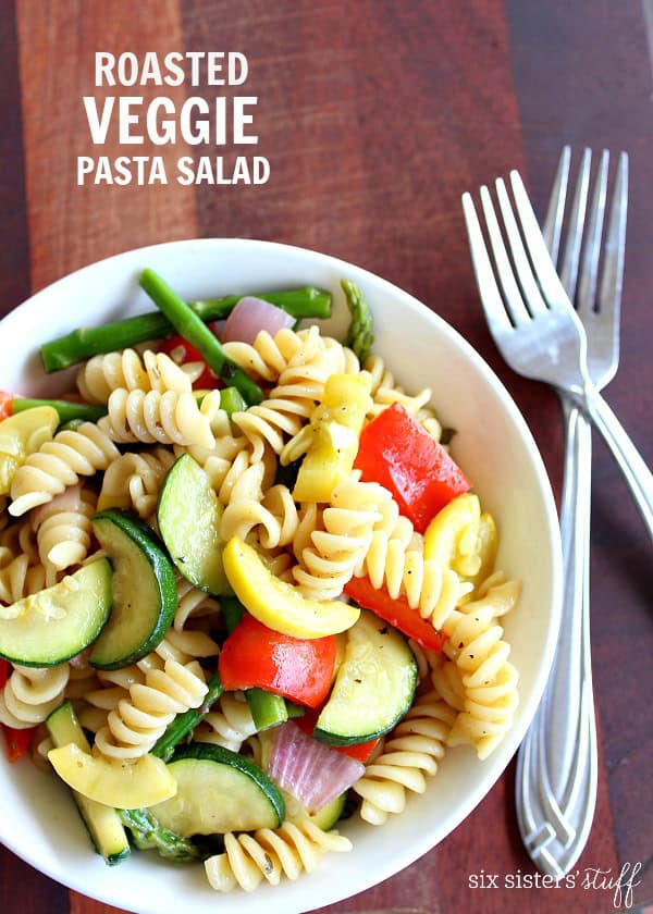 Roasted Veggie Pasta Salad Six Sisters Stuff
